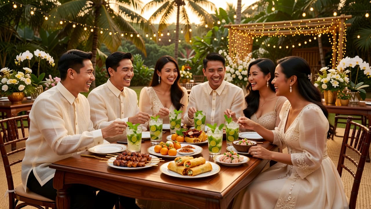 Filipino Wedding Cocktail Hour Guide & Menu